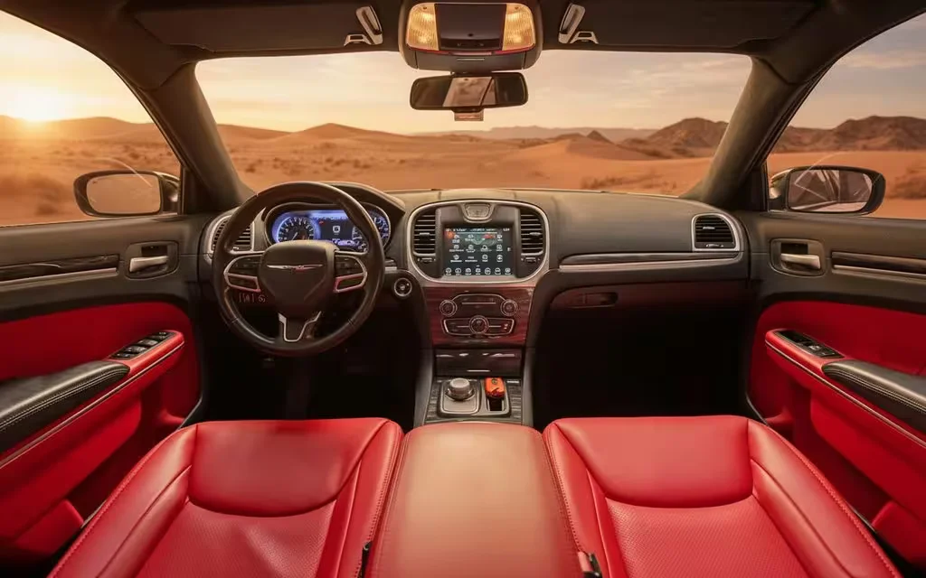 Chrysler 300 2025 dashboard and infotainment – rental in Dubai