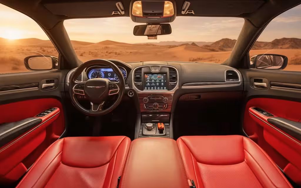 Chrysler 300 2025 dashboard and infotainment – rental in Dubai