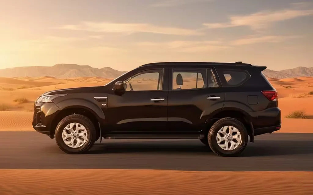 Nissan X Terra 2024 Black side profile – rental in Dubai