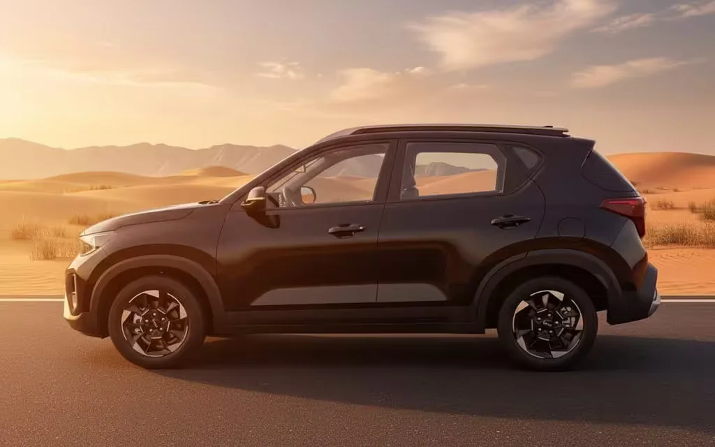 Kia Sonet 2025 Black side profile