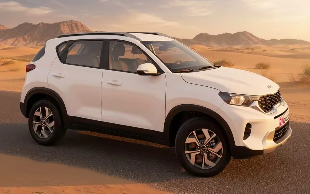 Kia Sonet 2024 White side profile
