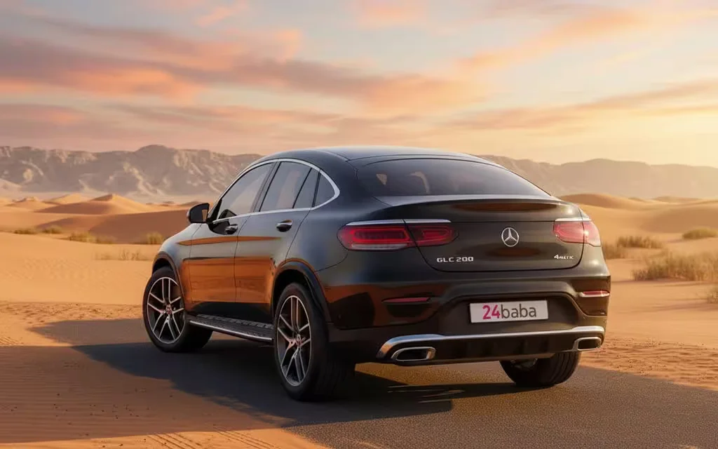 Mercedes Glc200 2023 Black rear view showing taillights