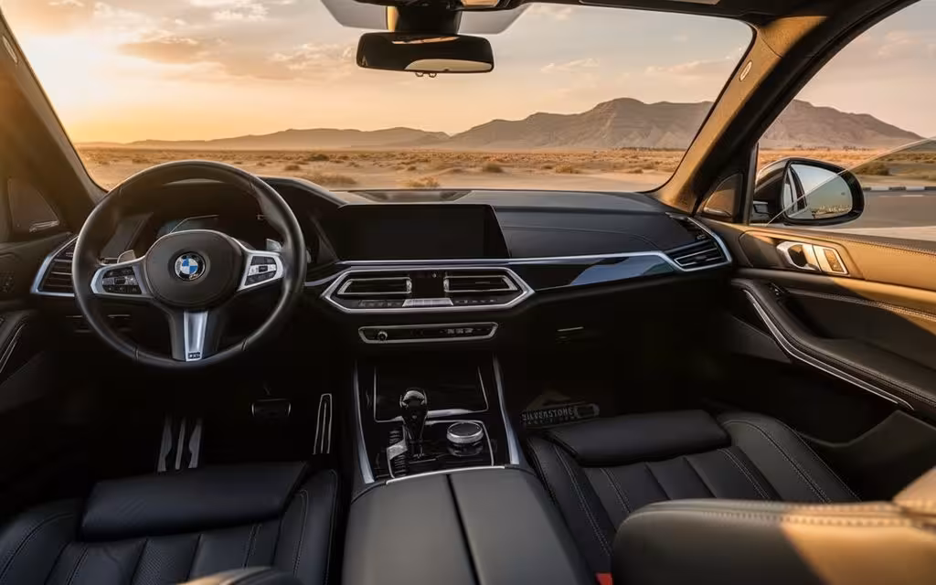 Bmw X5 2020 dashboard and infotainment – rental in Dubai