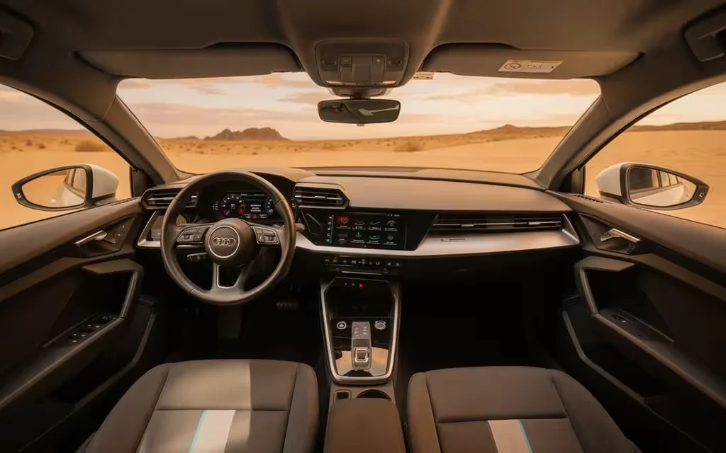 Audi A3 2023 interior view showing trim