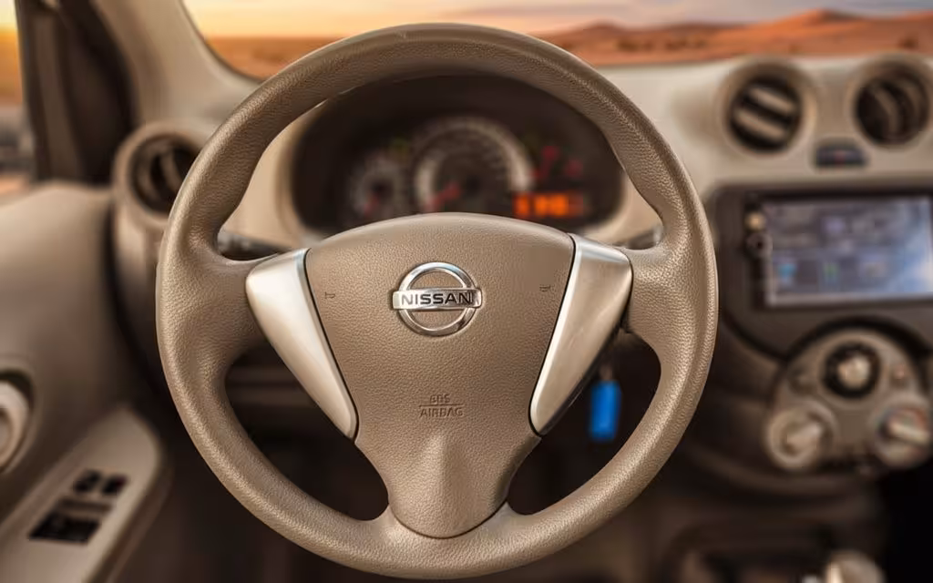 Nissan Micra 2020 interior view showing trim – rental in Dubai