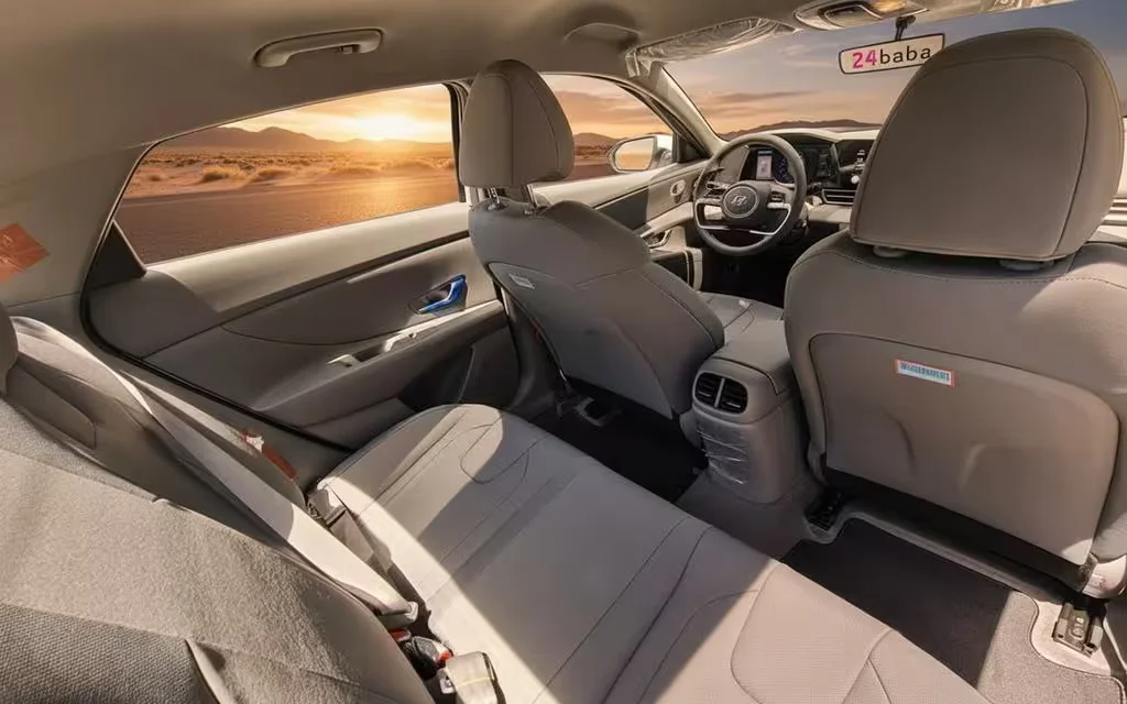 Hyundai Elantra 2022 leather seats and cabin – rental in Dubai