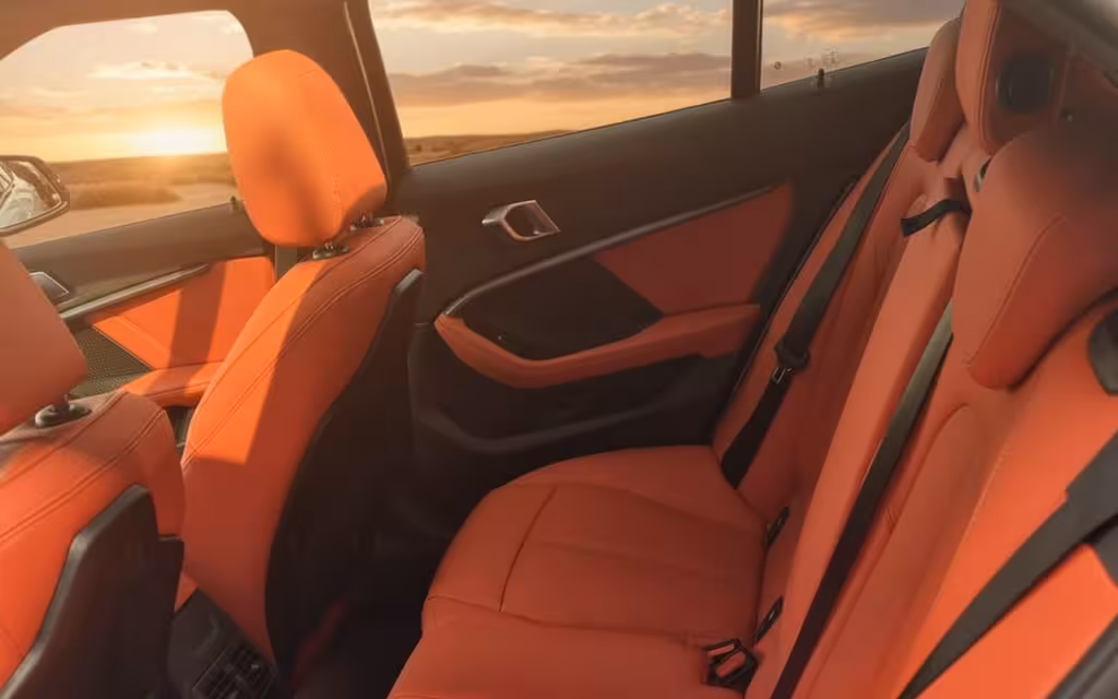 Bmw 120 2021 leather seats and cabin – rental in Dubai