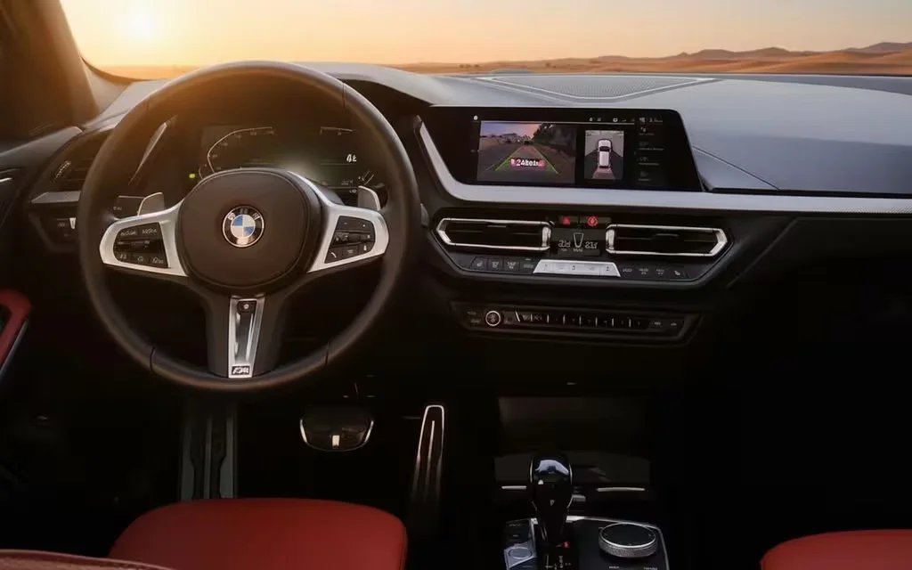 Bmw 120 2021 dashboard and infotainment – rental in Dubai