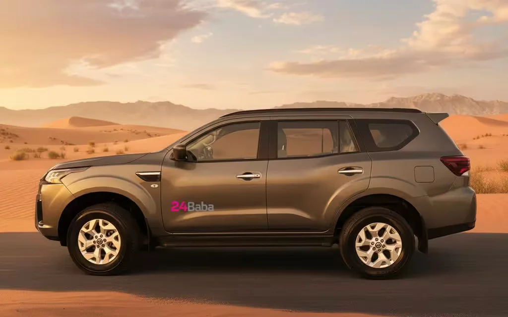 Nissan X Terra 2024 Grey side profile – rental in Dubai