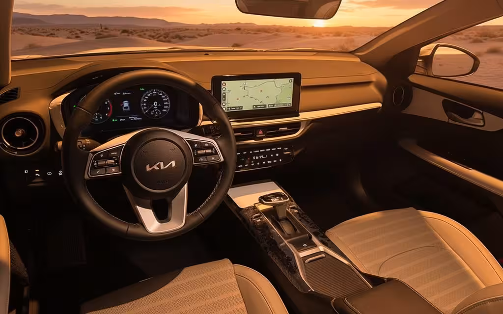 Kia K3 2024 dashboard and infotainment – rental in Dubai