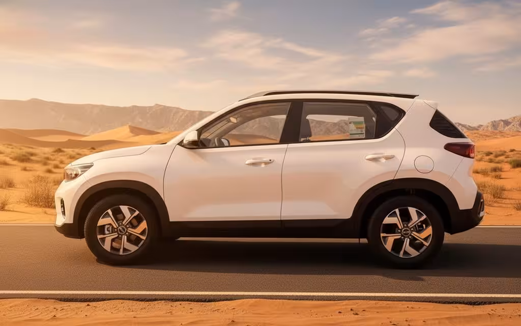 Kia Sonet 2023 White side profile