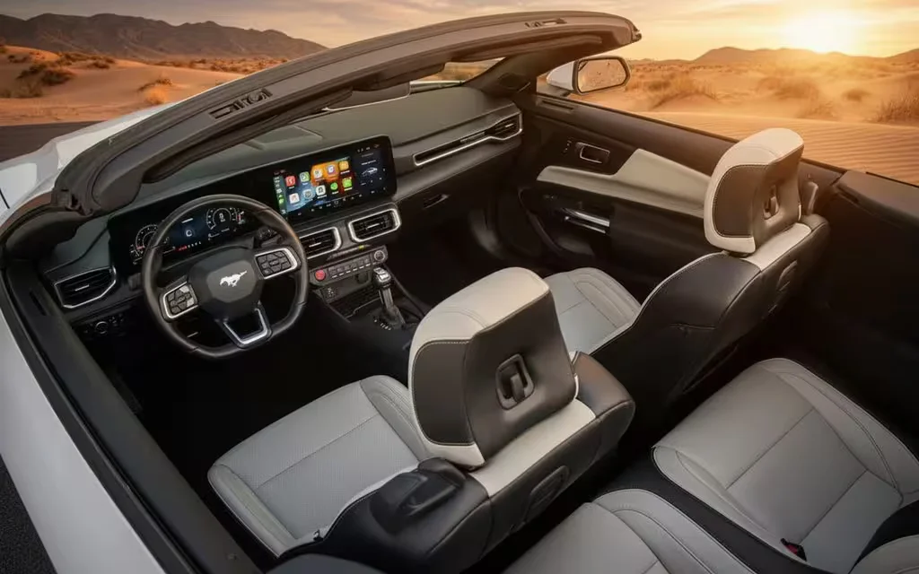 Ford Mustang 2024 dashboard and infotainment – rental in Dubai