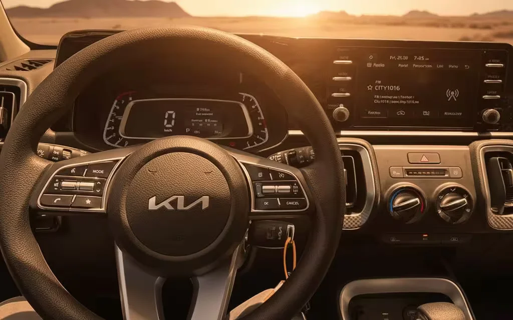 Kia Sonet 2022 dashboard and infotainment