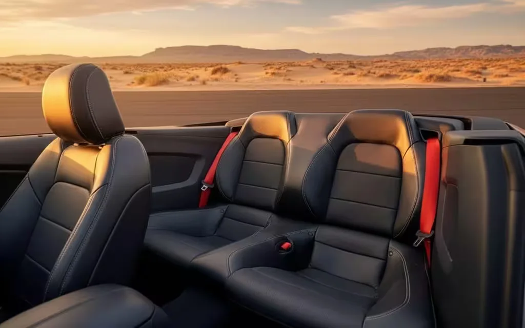 Ford Mustang 2025 leather seats and cabin – rental in Dubai