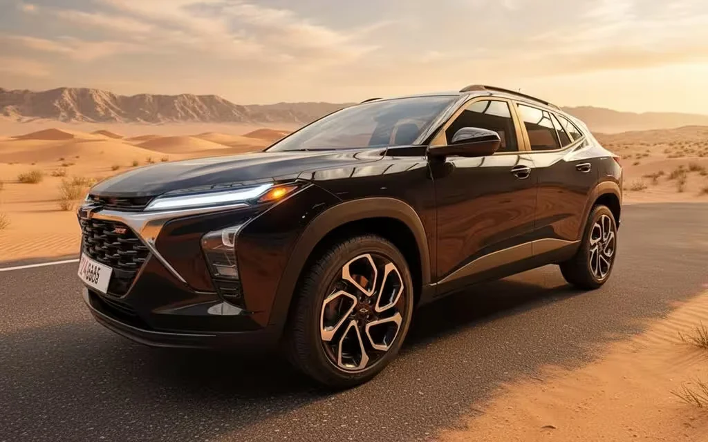 Chevrolet Trax 2024 alloy wheel close up – rental in Dubai