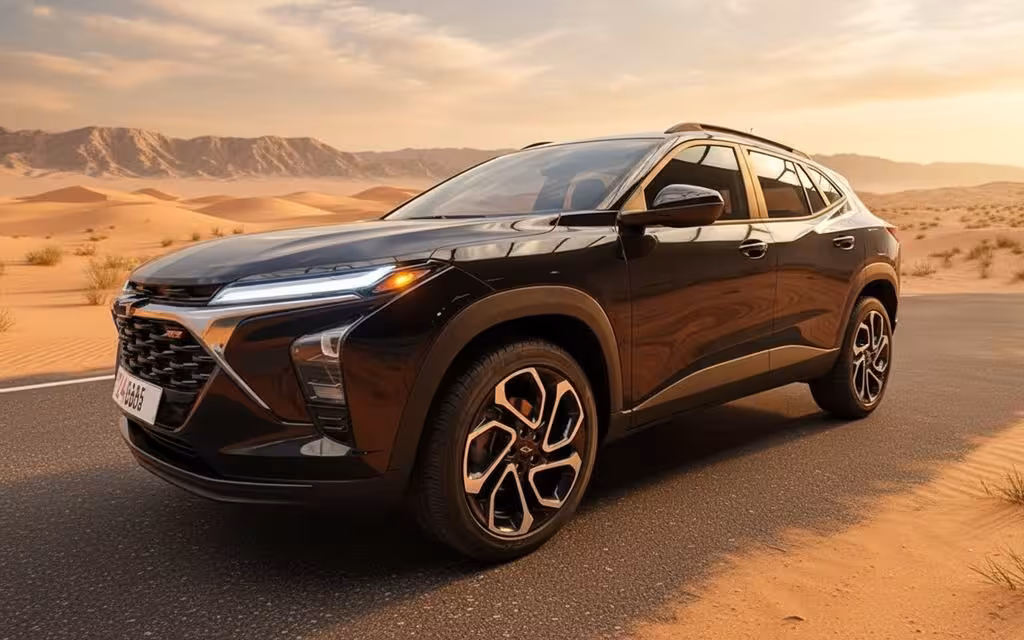 Chevrolet Trax 2024 alloy wheel close up – rental in Dubai