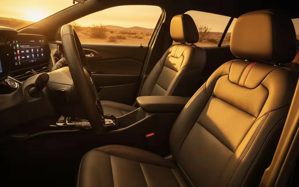 Chevrolet Trax 2024 interior view showing trim – rental in Dubai