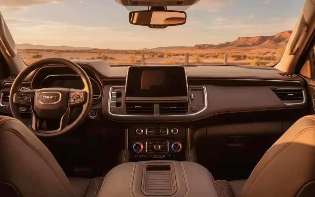 Gmc Yukon 2024 dashboard and infotainment – rental in Dubai