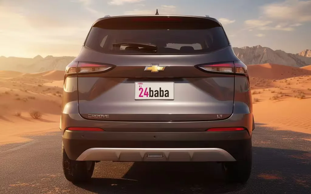 Chevrolet Groove 2023 Grey rear view showing taillights – rental in Dubai