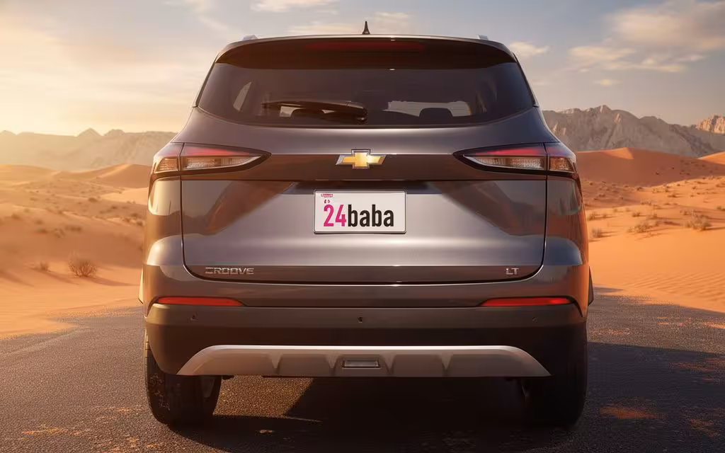 Chevrolet Groove 2023 Grey rear view showing taillights – rental in Dubai