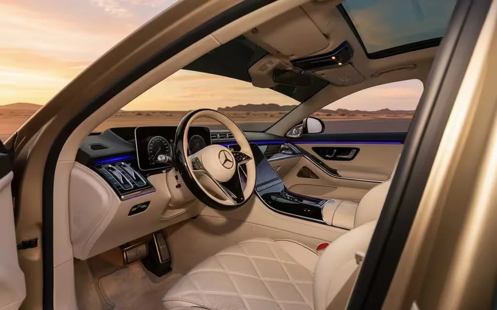 Mercedes S680 2025 interior view showing trim