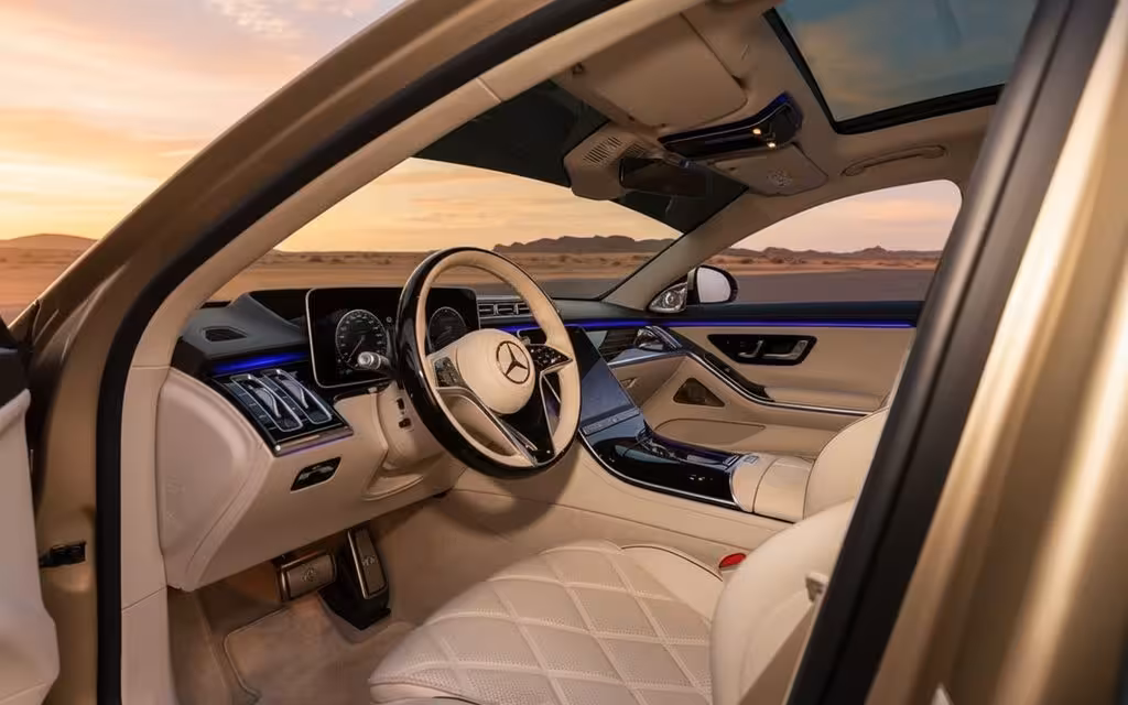Mercedes S680 2025 interior view showing trim