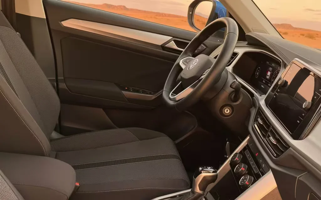 Volkswagen T Roc 2023 interior view showing trim – rental in Dubai