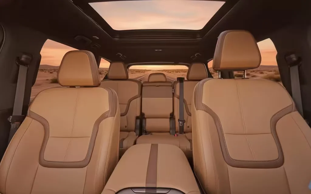 Nissan Patrol 2025 leather seats and cabin – rental in Dubai