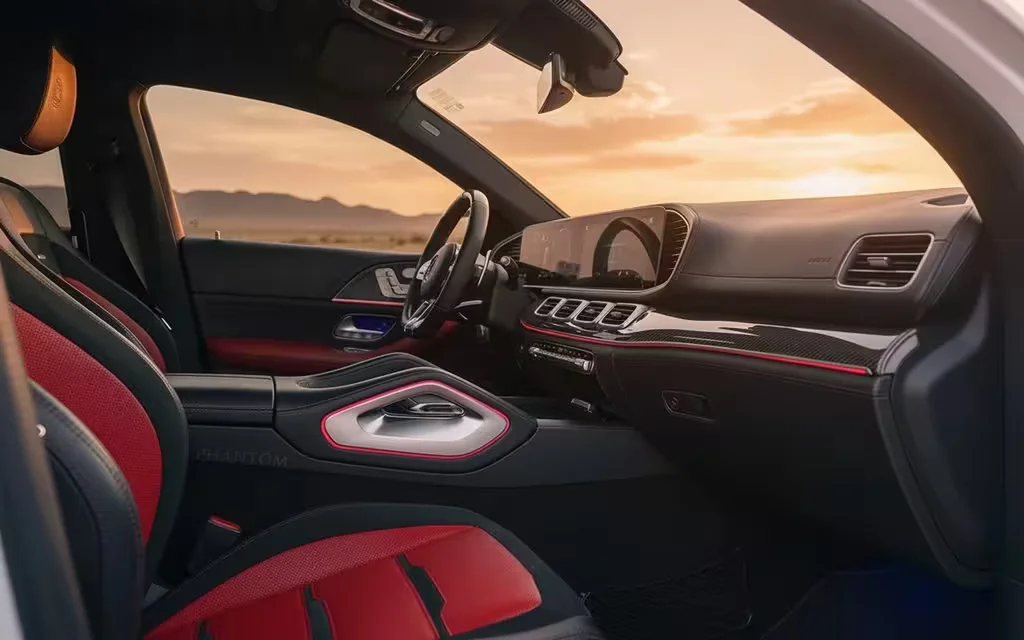 Mercedes Gle63 2021 interior view showing trim – rental in Dubai