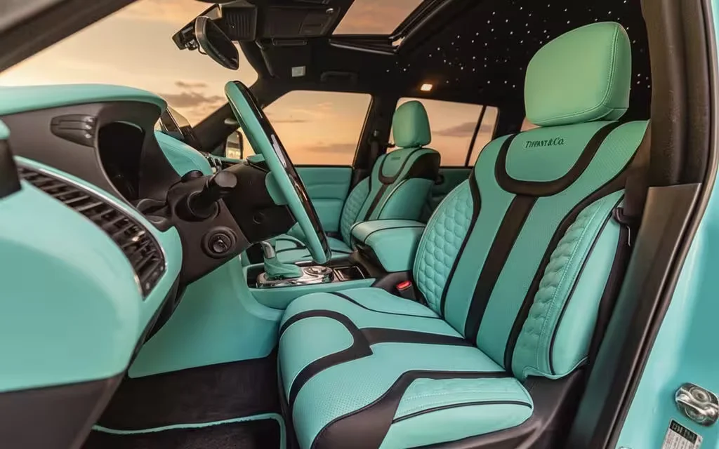 Nissan Patrol 2020 leather seats and cabin – rental in Dubai