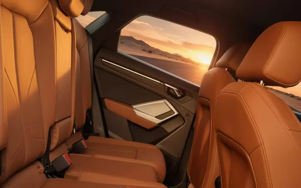Audi Q3 2022 leather seats and cabin – rental in Dubai