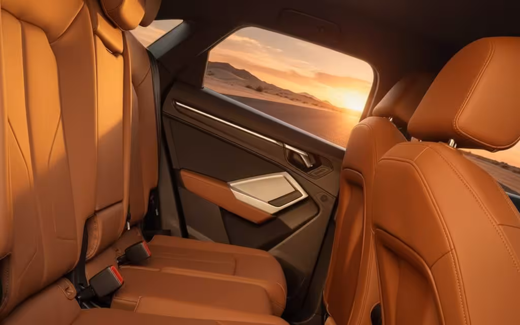 Audi Q3 2022 leather seats and cabin – rental in Dubai