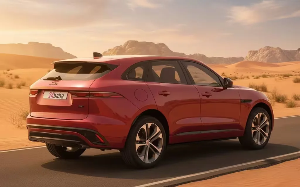 Jaguar F Pace 2025 alloy wheel close up – rental in Dubai