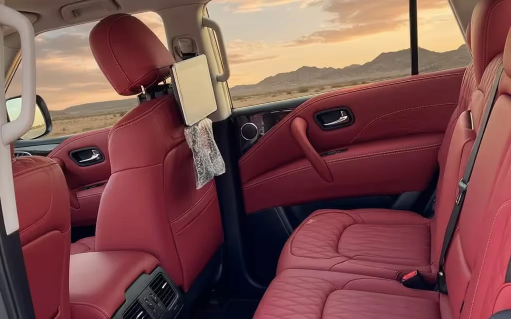 Nissan Patrol 2022 interior view showing trim – rental in Dubai