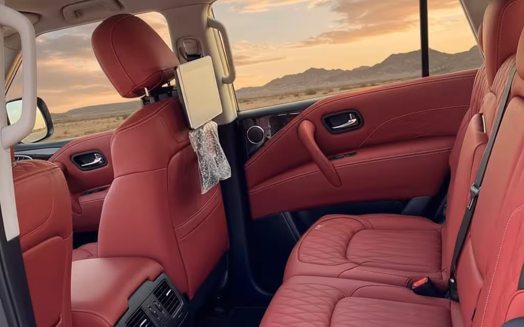 Nissan Patrol 2022 interior view showing trim – rental in Dubai