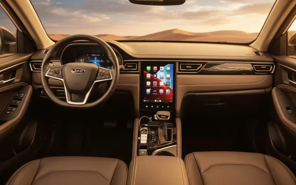 Jac J7 2025 interior view showing trim – rental in Dubai