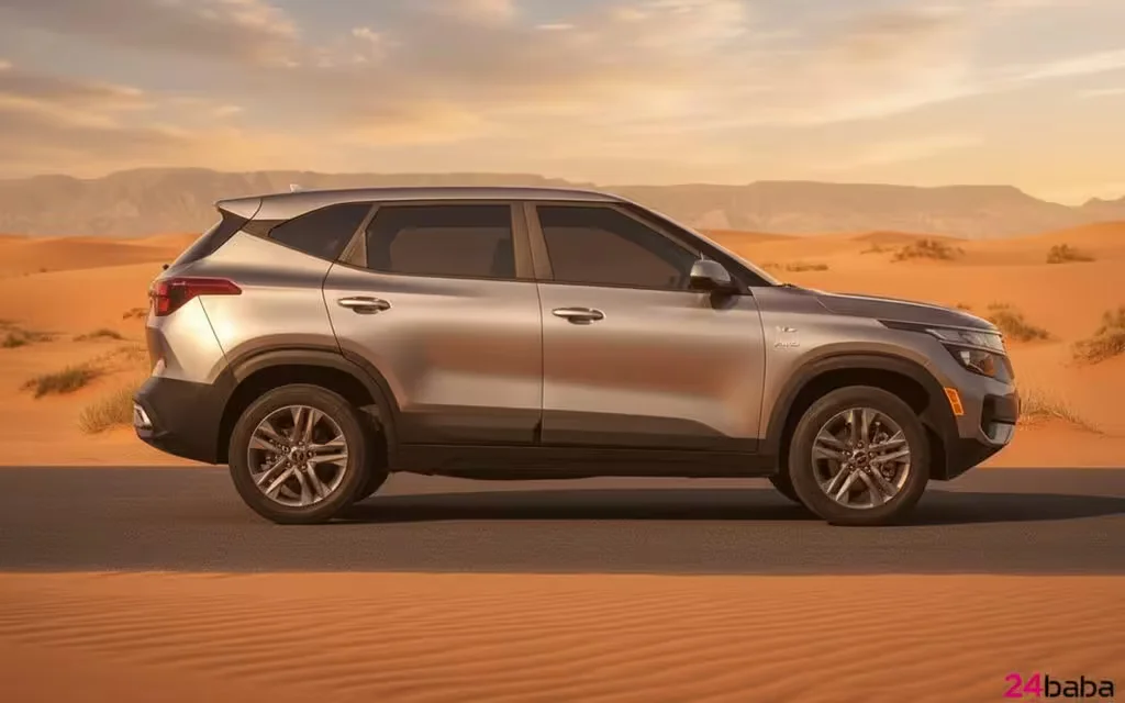 Kia Seltos 2023 Grey side profile – rental in Dubai