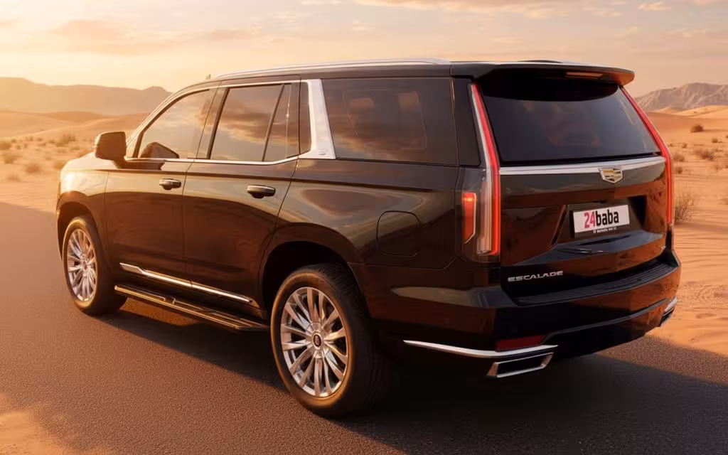 Cadillac Escalade 2021 alloy wheel close up – rental in Dubai