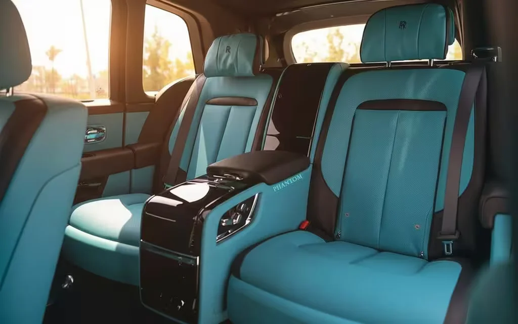 RollsRoyce Cullinan 2023 leather seats and cabin – rental in Dubai