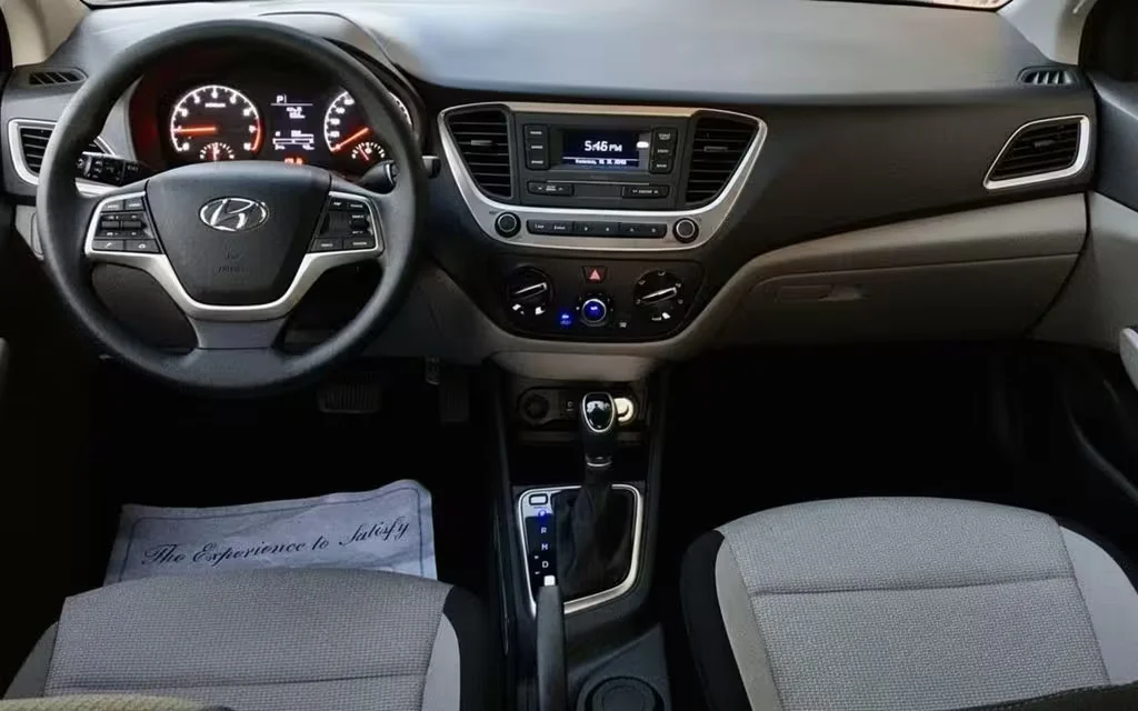 Hyundai Accent 2020 dashboard and infotainment