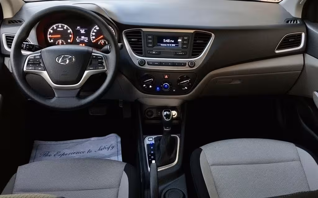 Hyundai Accent 2020 dashboard and infotainment