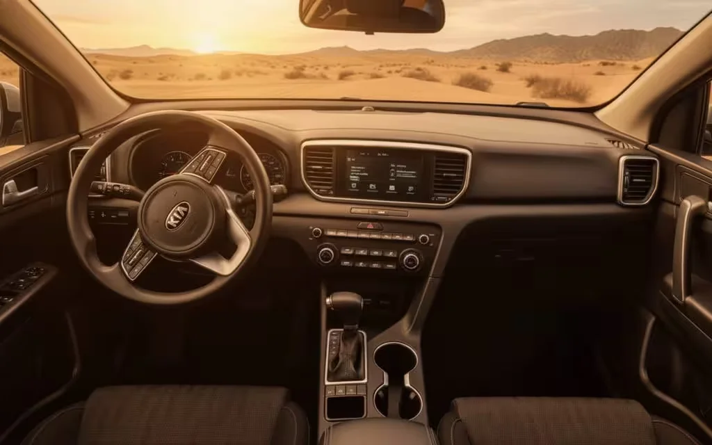Kia Sportage 2021 dashboard and infotainment