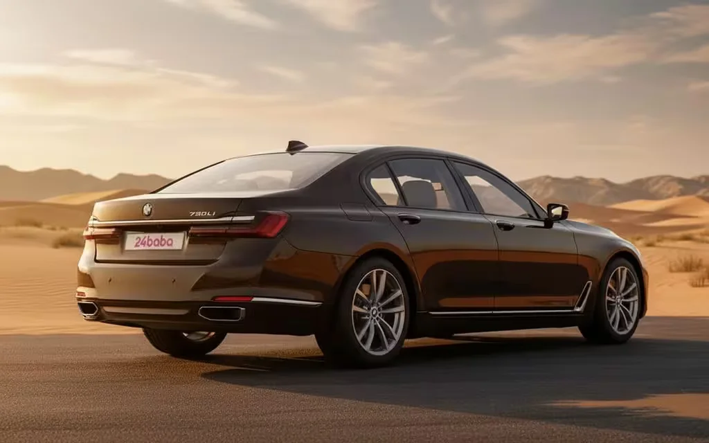 Bmw 730 2021 Black side profile – rental in Dubai