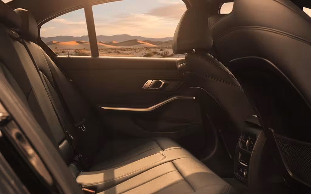 Bmw 330 2020 interior view showing trim – rental in Dubai