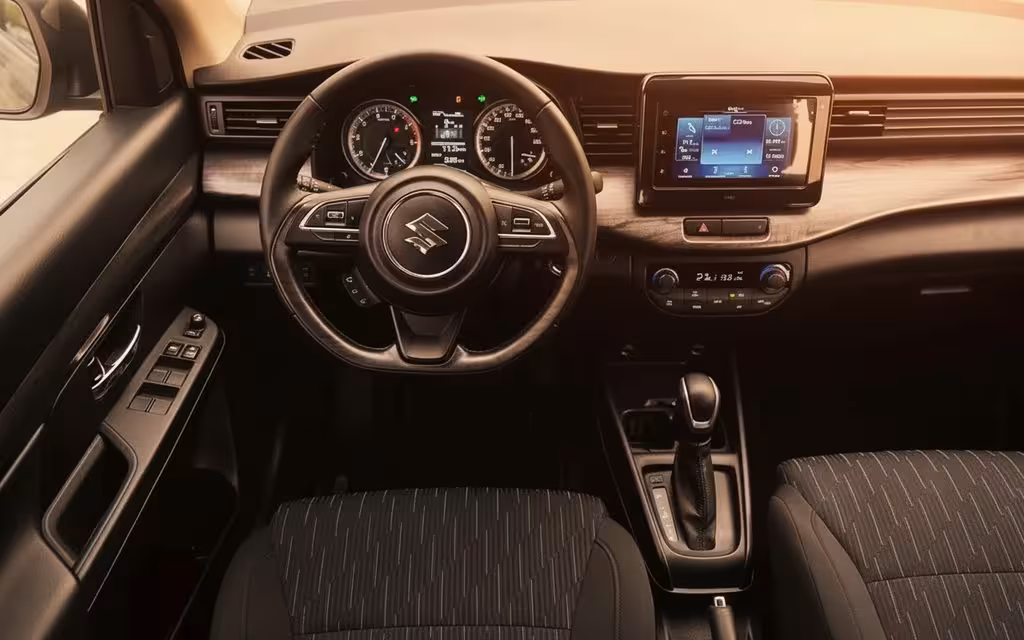 Suzuki Ertiga 2023 interior view showing trim – rental in Dubai