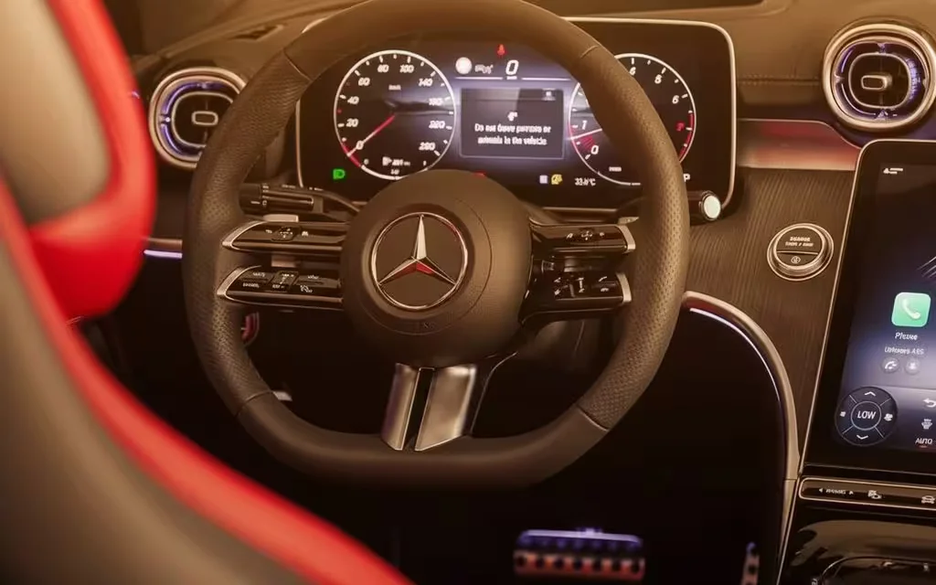 Mercedes C200 2024 interior view showing trim