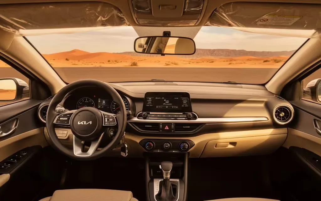 Kia Cerato 2024 dashboard and infotainment – rental in Dubai