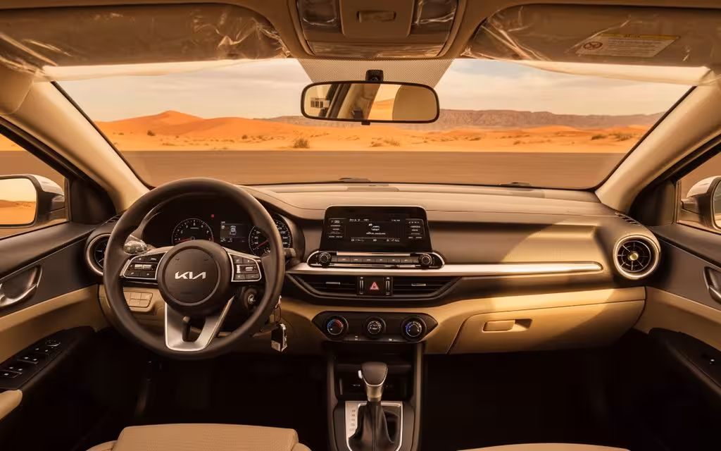 Kia Cerato 2024 dashboard and infotainment – rental in Dubai