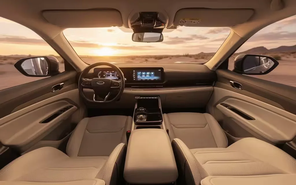 Ford Territory 2023 interior view showing trim – rental in Dubai