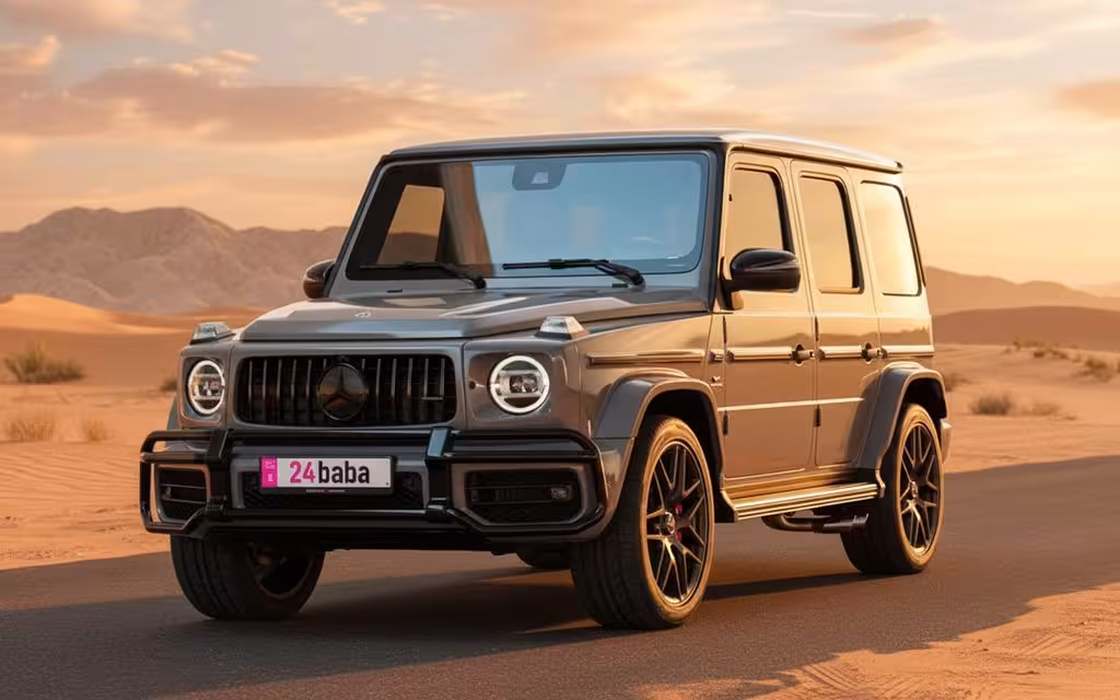 Mercedes G63 2024 Grey cover image – rental in Dubai